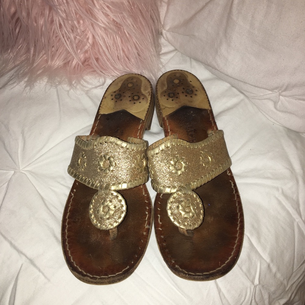 Jack Rogers Gold Sandals